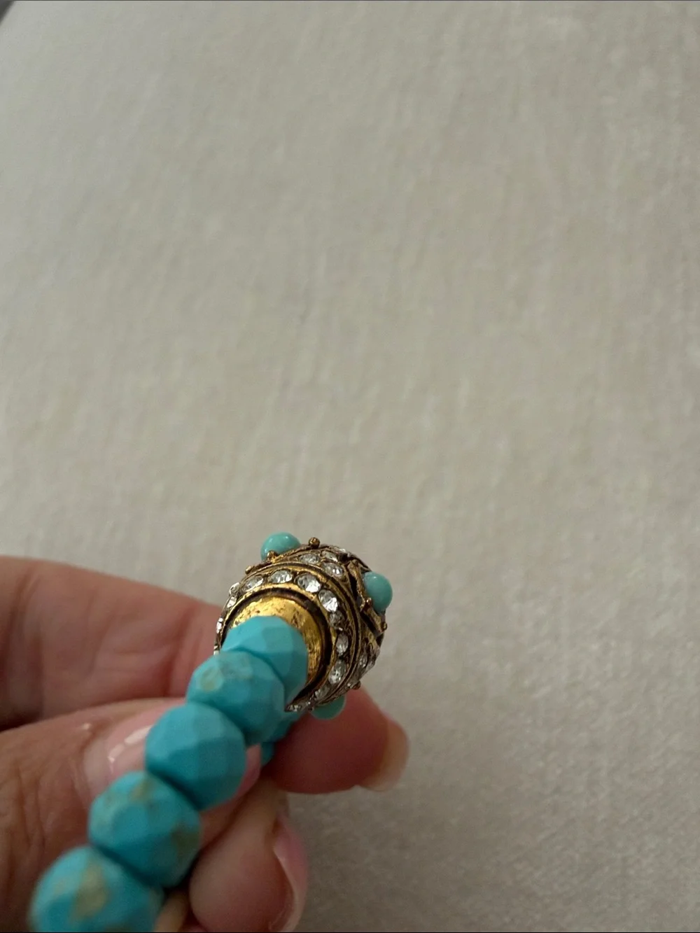 Linda Levinson Designs Turquoise Beaded Evil Eye Wrap Bracelet